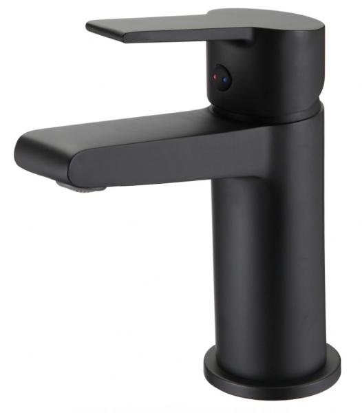 Nortiq h&aring;ndvaskarmatur m/bundventil - Mat sort