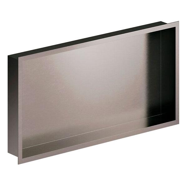 Damixa Zen badev&aelig;relseshylde til indbygning - Rektangul&aelig;r - B&oslash;rstet grafitgr&aring;