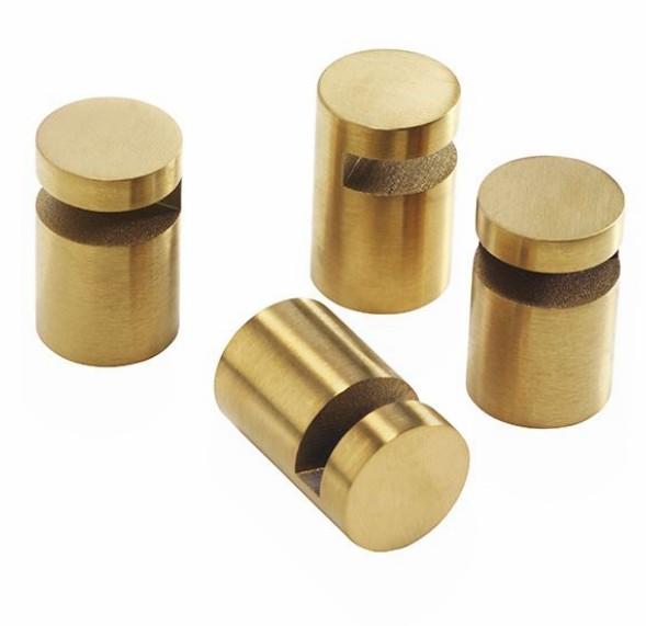 Pressalit spejlbeslag - S&aelig;t &aacute; 4 stk - B&oslash;rstet messing