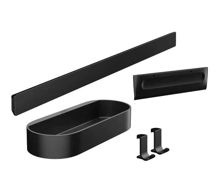 Hansgrohe WallStoris s&aelig;t til bruser - Mat sort