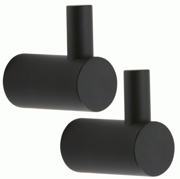 Lavabo Luna h&aring;ndkl&aelig;dekrog m/tap - 2 stk - Mat sort