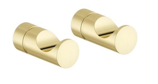 Damixa Silhouet håndklædekrog - 2 styk - Poleret messing Damixa Silhouet håndklædekrog - 2 styk - Poleret messing