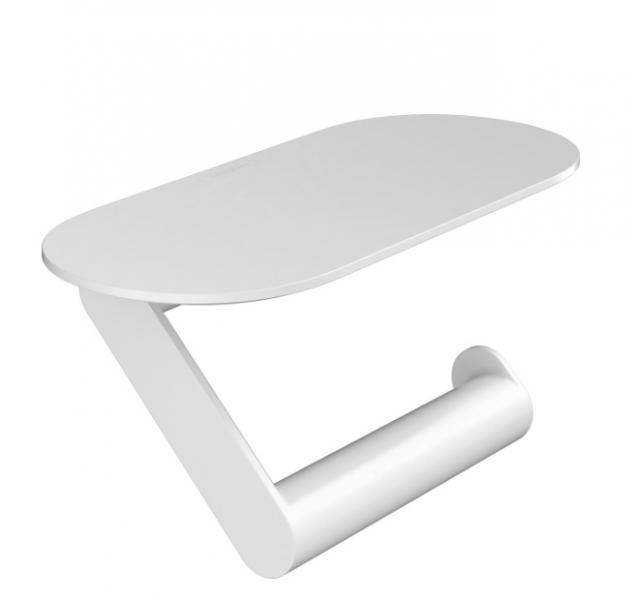 Hansgrohe WallStoris toiletpapirholder m/hylde - Mat hvid Hansgrohe WallStoris toiletpapirholder m/hylde - Mat hvid