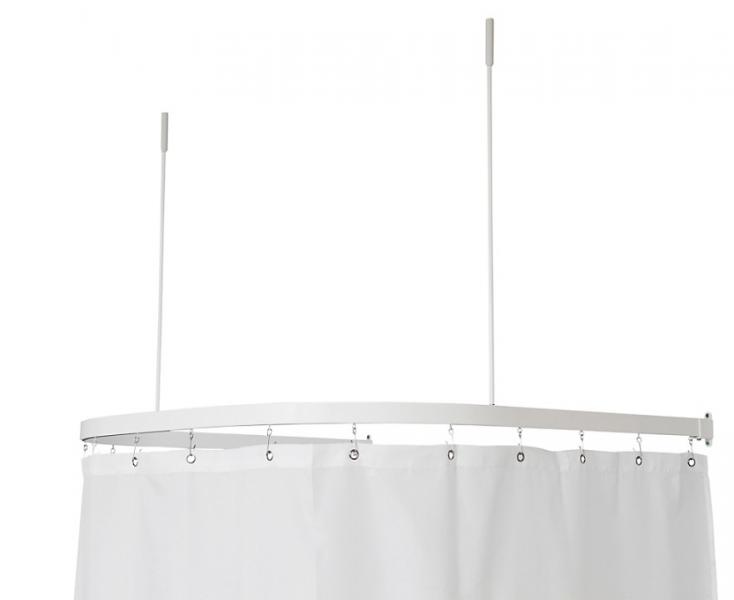 Van Der P badeforh&aelig;ngsstang 33x15 / 90x90x90cm U-form - Hvid