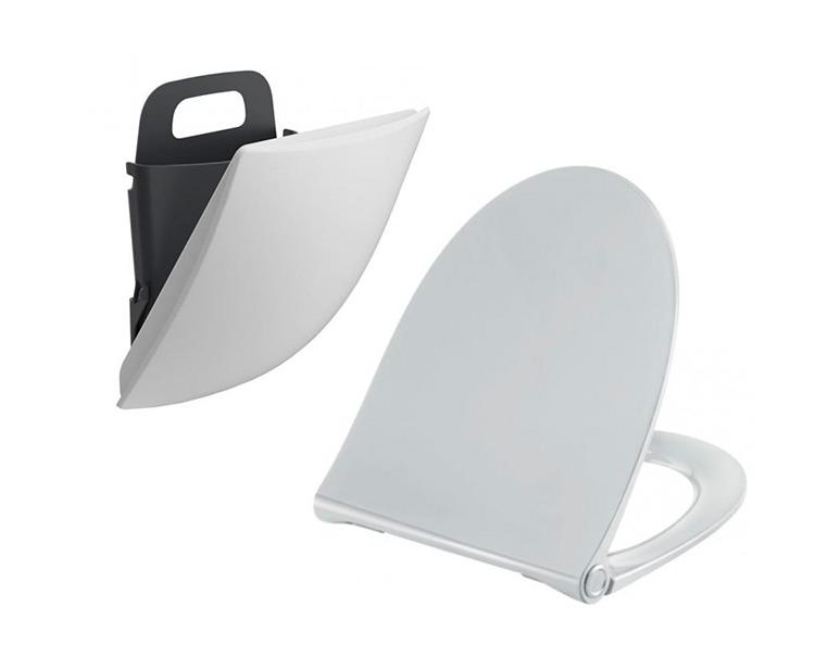 Pressalit v&aelig;gspand og Sway Norden toilets&aelig;de m/Soft Close og Lift-Off