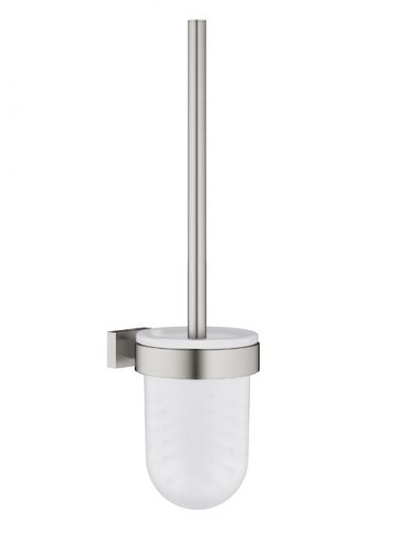 Grohe Essentials Cube toiletb&oslash;rste t/v&aelig;g - Supersteel