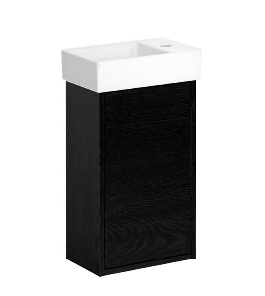 Gustavsberg Artic Small 33 m&oslash;bels&aelig;t - vask til venstre - Sort ask/hvid
