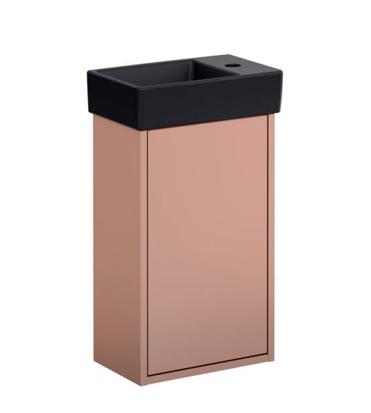 Gustavsberg Artic Small 33 m&oslash;bels&aelig;t - vask til venstre - Fersken/sort