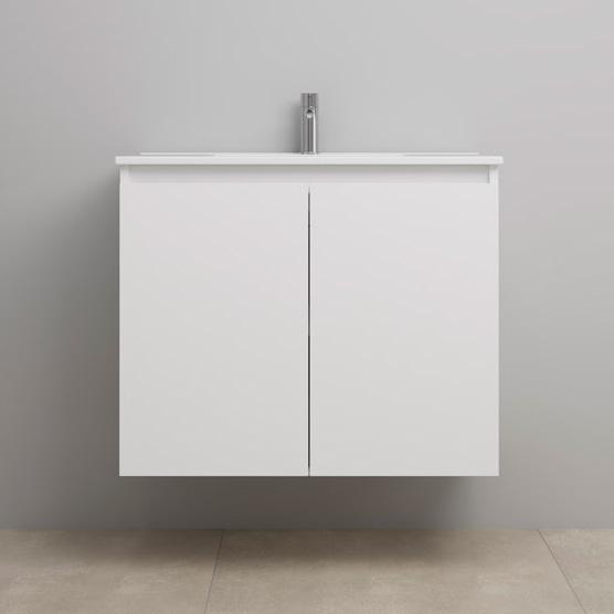 Sanibell Online 81 m&oslash;bels&aelig;t m/grebsfri l&aring;ger - Mat hvid - Flatpack