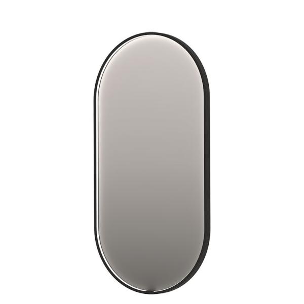 Sanibell Ink SP28 ovalt spejl m/lys, varme og sensor 50 x 100 cm - Mat sort Sanibell Ink SP28 ovalt spejl m/lys, varme og sensor 50 x 100 cm - Mat sort