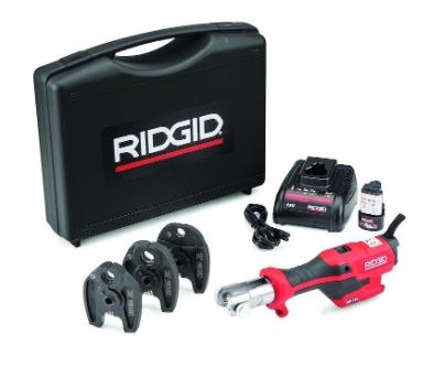 Ridgid pressmaskine RP115, med batteri, lader og M15-18-22 kæber Ridgid pressmaskine RP115, med batteri, lader og M15-18-22 kæber