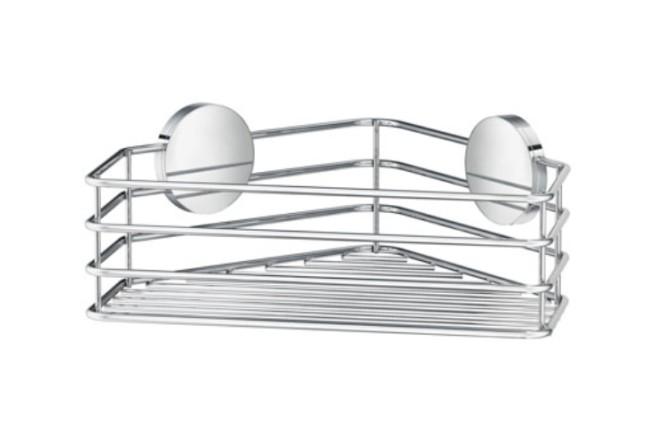 Beslagsboden selvkl&aelig;bende brusekurv til hj&oslash;rne - Krom