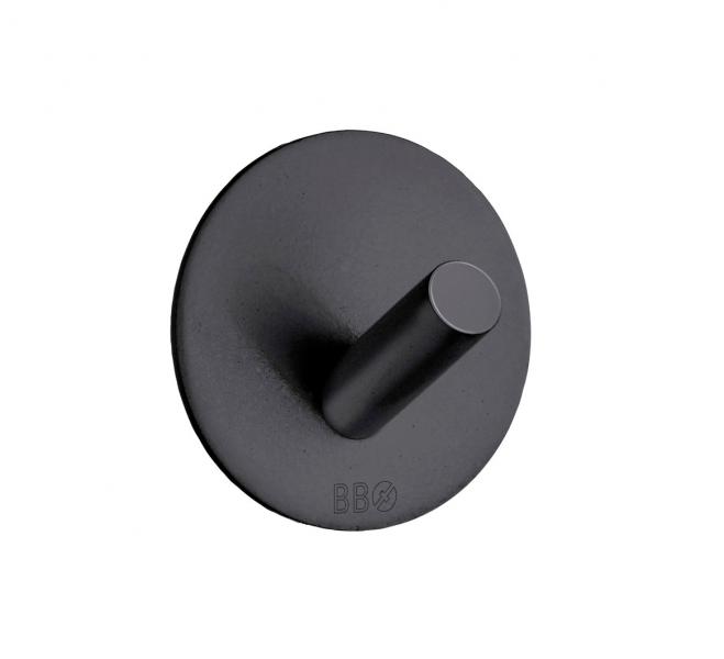 Beslagsboden rund selvkl&aelig;bende h&aring;ndkl&aelig;dekrog &Oslash;48 - Mat sort