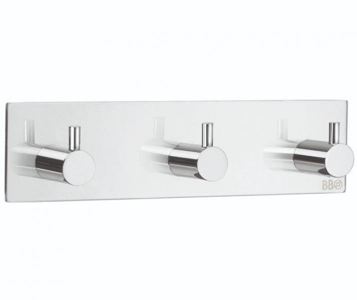 Beslagsboden selvkl&aelig;bende knager&aelig;kke m/tap - Firkantet - Krom