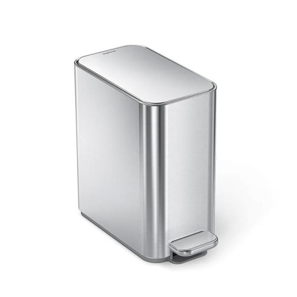 Simplehuman smal toiletspand 5L - Rustfrit st&aring;l