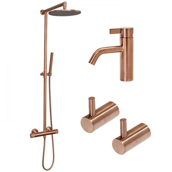 Cassøe komplet pakke til badeværelse - Børstet kobber Cassøe komplet pakke til badeværelse - Børstet kobber