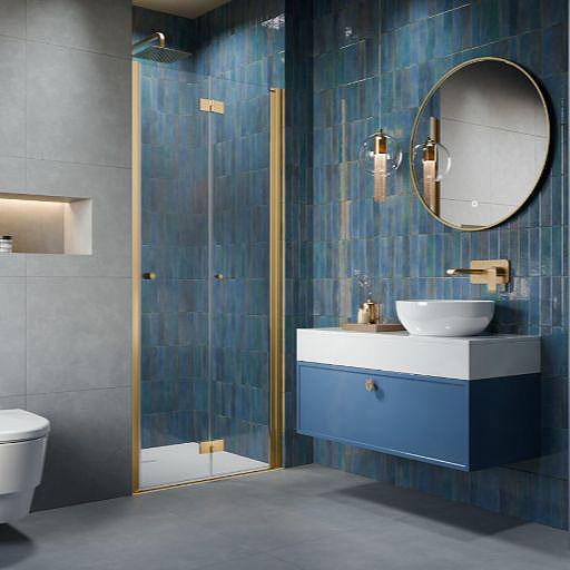 Str&oslash;mberg Noma 180 nichefolded&oslash;r 800mm - H&oslash;jre - Poleret messing