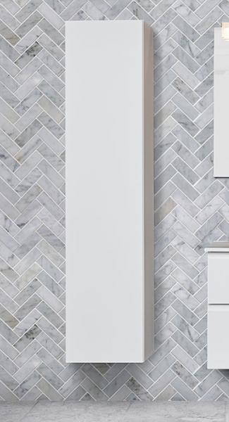 Cass&oslash;e Front h&oslash;jskab m/1 l&aring;ge og 4 hylder - H&oslash;jreh&aelig;ngslet - Mat hvid