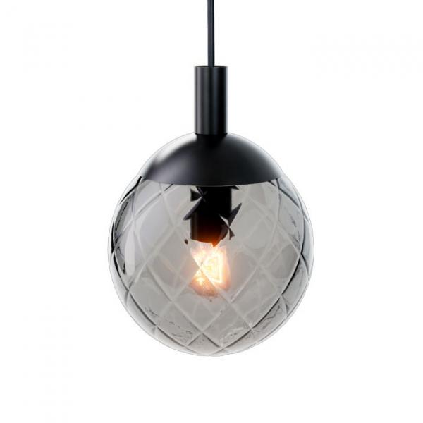 Cass&oslash;e Luna pendel m/m&oslash;rktonet glas - Mat sort