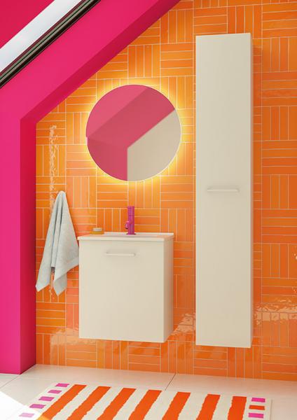 Dansani Mido+ m&oslash;bels&aelig;t 50 m/Amber mini h&aring;ndvask - Hvid mat