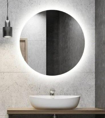 Puk rundt spejl m/backlight og varme - Ø80 cm Puk rundt spejl m/backlight og varme - Ø80 cm