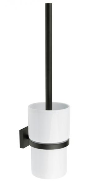 Smedbo House toiletb&oslash;rste t/v&aelig;g - Mat sort/porcel&aelig;n