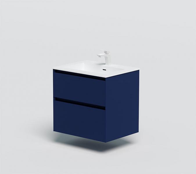 Str&oslash;mberg Lux 60 vaskeskab m/2 skuffer - Dyb bl&aring;