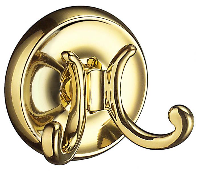 Smedbo Villa dobbelt h&aring;ndkl&aelig;dekrog - Poleret messing