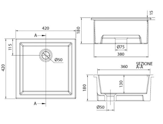 Eico Miky 42 h&aring;ndvask t/underlimning - Med overl&oslash;b
