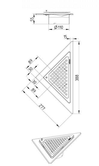 Bl&uuml;cher TRIO overdel - B&oslash;rstet messing