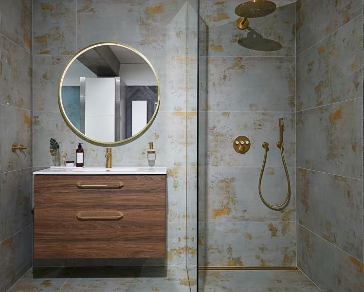 Unidrain afløb 1000 mm/10 mm ramme - Børstet messing Unidrain afløb 1000 mm/10 mm ramme - Børstet messing