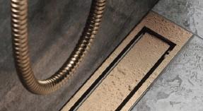 Unidrain Highline panel - B&oslash;rstet kobber - 900 mm