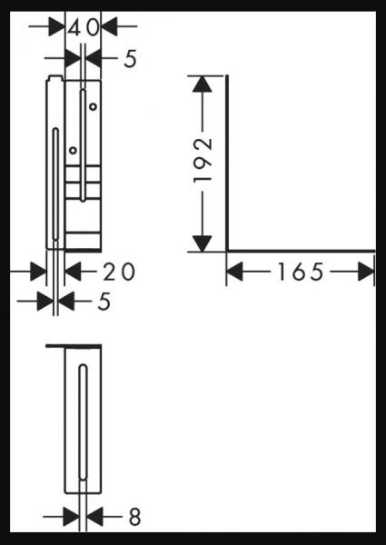 Hansgrohe monteringsbeslag til Raindrain - 2 stk Hansgrohe monteringsbeslag til Raindrain - 2 stk