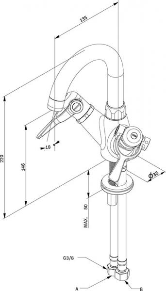 Toni Copenhagen SP h&aring;ndvaskarmatur - Krom