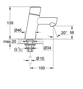 Restsalg - Grohe Concetto standhane h&aring;ndvask - 1 stk. tilbage