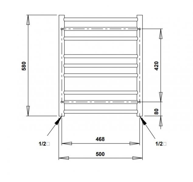 Str&oslash;mberg Sorano h&aring;ndkl&aelig;det&oslash;rrer til Kombidrift - 50x58 cm - Krom