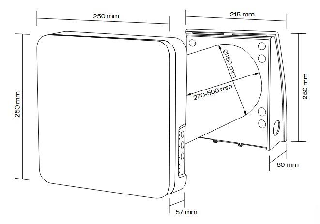 Duka One S6B til vådrum m/varmegenvinding Duka One S6B til vådrum m/varmegenvinding