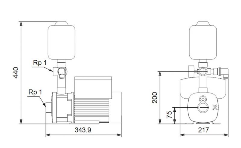 Grundfos CMBE3-62 trykfor&oslash;gerpumpe 1x220-240V 50/60 Hz
