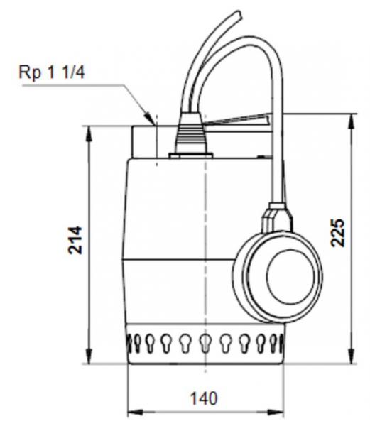 Grundfos kælderpumpe KP250 A - 10 meter ledning Grundfos kælderpumpe KP250 A - 10 meter ledning