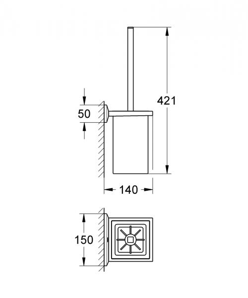 Grohe Allure Brilliant toiletb&oslash;rste s&aelig;t