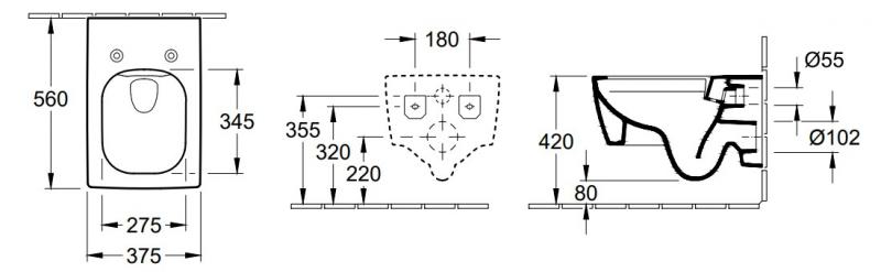 Villeroy & Boch Memento 2.0 Rimless v&aelig;gh&aelig;ngt toilet - Hvid