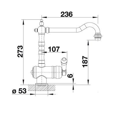 Blanco Tradon k&oslash;kkenarmatur - Krom