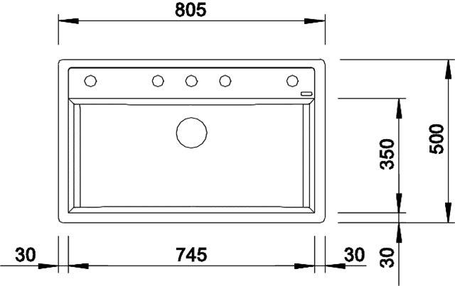 Blanco Dalago 8-F MX k&oslash;kkenvask - Hvid