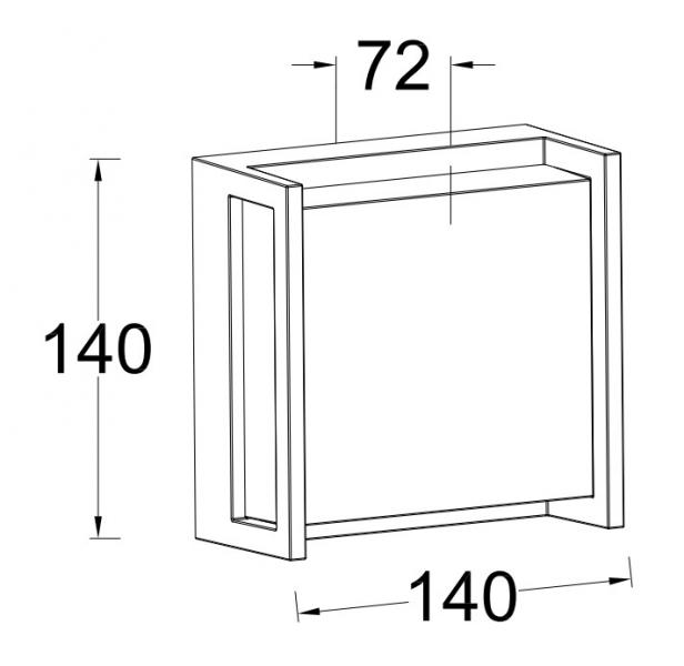 Lutec Architectural Qubo udendørslampe til væg 14 x 14 cm Lutec Architectural Qubo udendørslampe til væg 14 x 14 cm