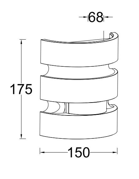 Lutec Architectural Maya udend&oslash;rslampe til v&aelig;g m/PIR-sensor - Rustfrit st&aring;l