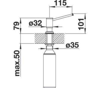 Blanco Livia s&aelig;bedispenser - Krom