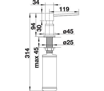 Blanco LATO s&aelig;bedispenser - Sort mat