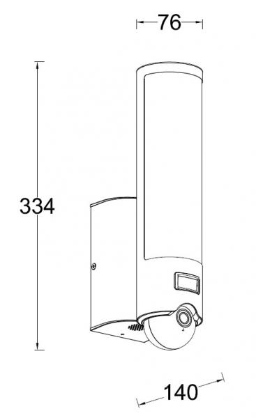 Lutec Security Elara udend&oslash;rslampe m/kamera, lyd og sensor - M&oslash;rkegr&aring;