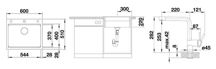 Blanco Etagon 6 køkkenvask m/Linus køkkenarmatur - Soft white Blanco Etagon 6 køkkenvask m/Linus køkkenarmatur - Soft white
