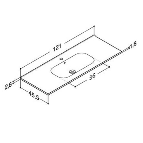 Dansani Kantate 120 møbelvask - 1 hanehul Dansani Kantate 120 møbelvask - 1 hanehul